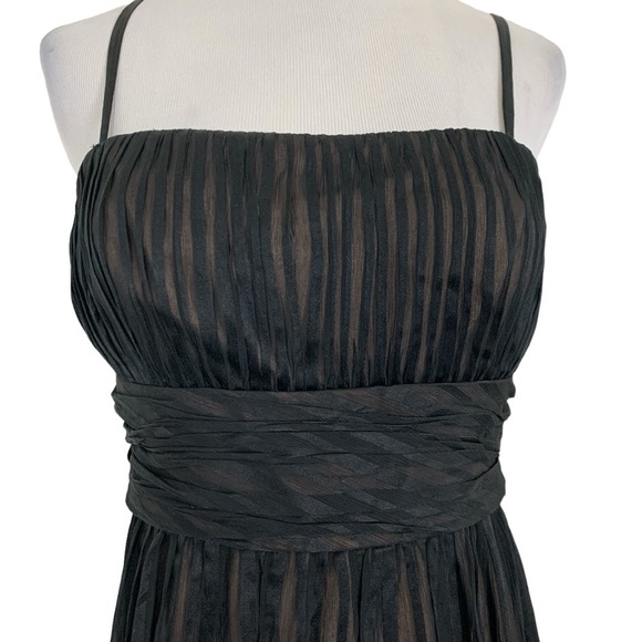 BCBG Max Azria Silk Chiffon Maxi Dress Black - Picture 4 of 17